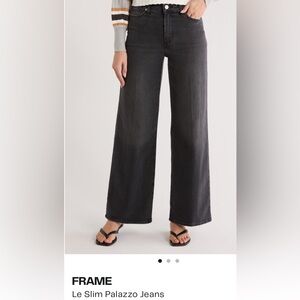 Women's Black Wide-Leg Jeans